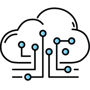 Cloud computing icon.