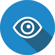 Surveillance eye icon representing Creative Security's investigations and consulting services