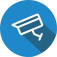 Security camera icon representing Creative Security's security systems installation and monitoring
